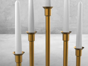 Classic Gold Candle Holder 3D Model