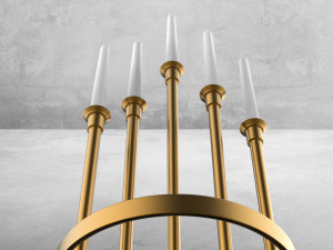 Classic Gold Candle Holder 3Dモデル