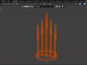 Classic Gold Candle Holder 3Dモデル