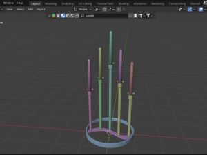 Classic Gold Candle Holder 3Dモデル