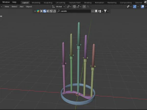 Classic Gold Candle Holder 3D Model