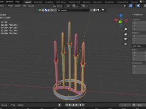 Classic Gold Candle Holder 3D Model
