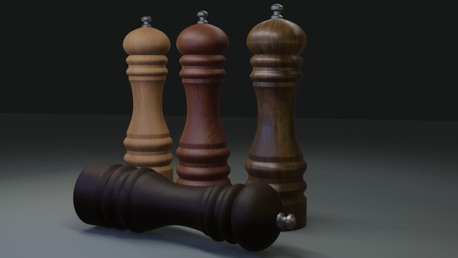 Spice grinder 3D Model .c4d .max .obj .3ds .fbx .stl .blend 