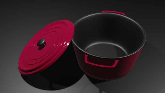 Cast iron cookware 3D Model .c4d .max .obj .3ds .fbx .stl .blend 