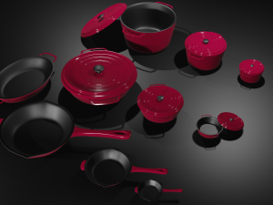 Cast iron cookware 3D Model