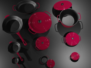 Cast iron cookware 3D Model
