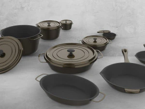 Cast iron cookware 3D Model