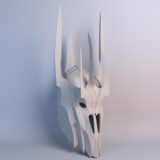sauron helmet lowpoly 3D मॉडल .c4d .max .obj .3ds .fbx .stl .blend 
