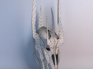casco sauron lowpoly Modelo 3D