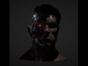 terminator inspirited bust 3d 3D 프린트 모델