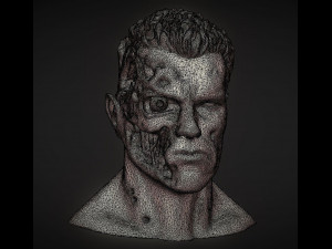 terminator inspirited bust 3d Modelo de Impressão 3D