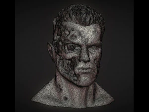 terminator inspirited bust 3d 3D Print Model