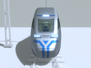 high-speed train 3D Модель