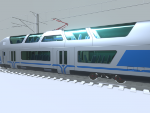 high-speed train 3D Модель