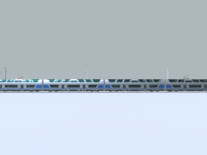 high-speed train 3D Модель