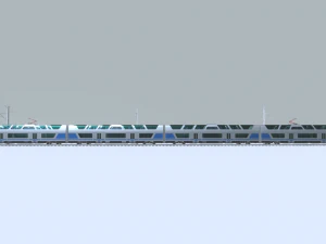 high-speed train 3D Model