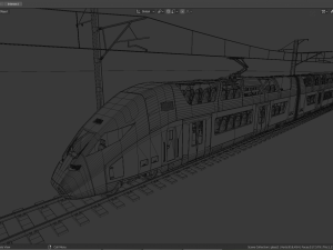 high-speed train 3D Модель