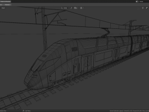 high-speed train 3D Модель