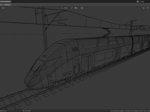 high-speed train 3D Model