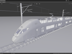 high-speed train 3D Модель