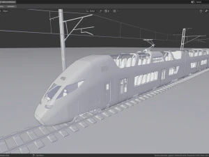 high-speed train 3D Model