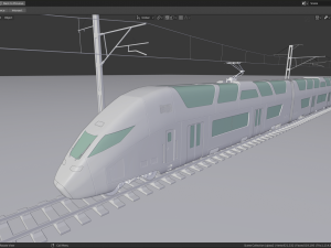 high-speed train 3D Модель