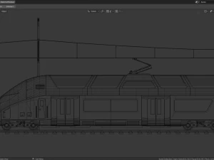 high-speed train 3D Model