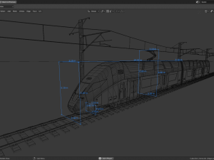 high-speed train 3D Модель