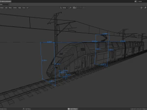 high-speed train 3D Model