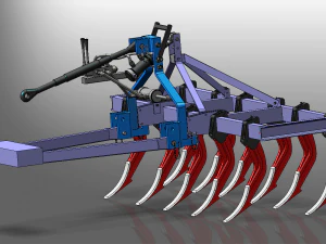 sistema hidr&aacute;ulico del anclaje del tractor Modelo 3D