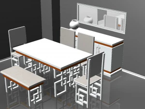 conjunto de sala de jantar Modelo 3D