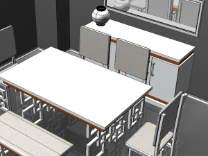 dining room set 3D-Modell