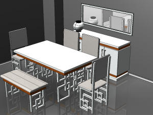 dining room set 3D-Modell