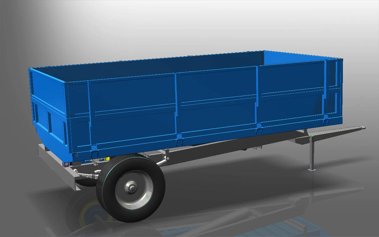tipper trailer 3D Model .c4d .max .obj .3ds .fbx .stl .blend 
