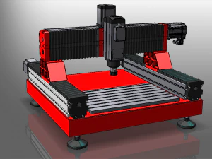 数控铣床 3D 模型