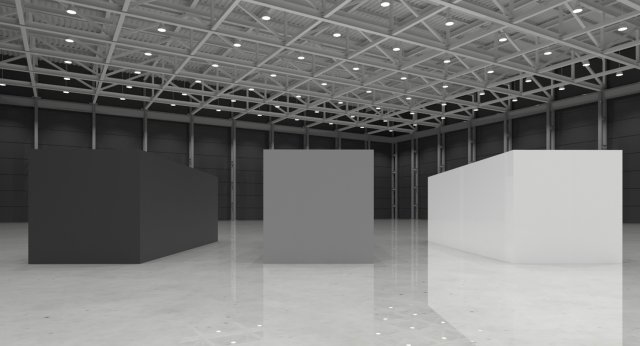 modular warehouse pavilion interior Model 3D .c4d .max .obj .3ds .fbx .stl .blend 