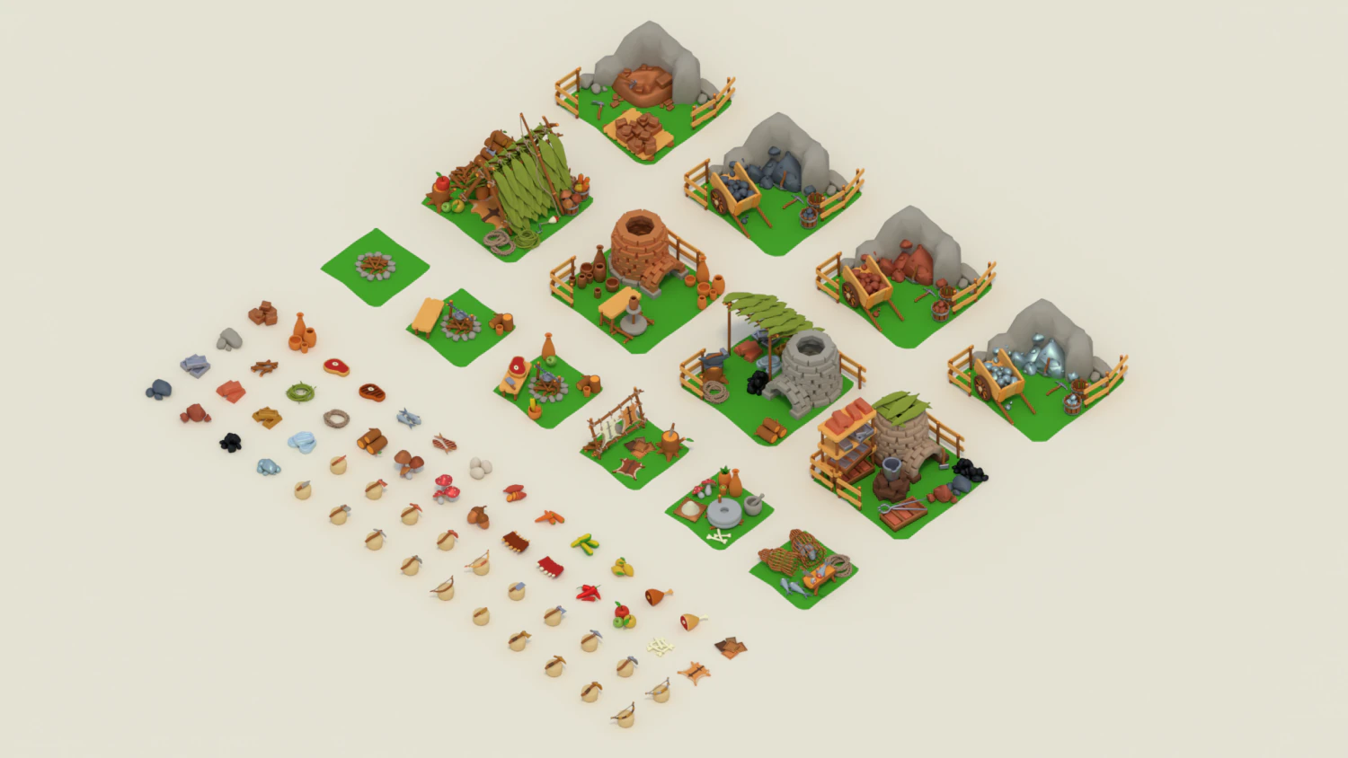 lowpoly - survival pack 3D Model .c4d .max .obj .3ds .fbx .stl .blend 
