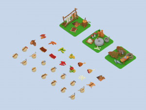 lowpoly - survival pack 3D-Modell