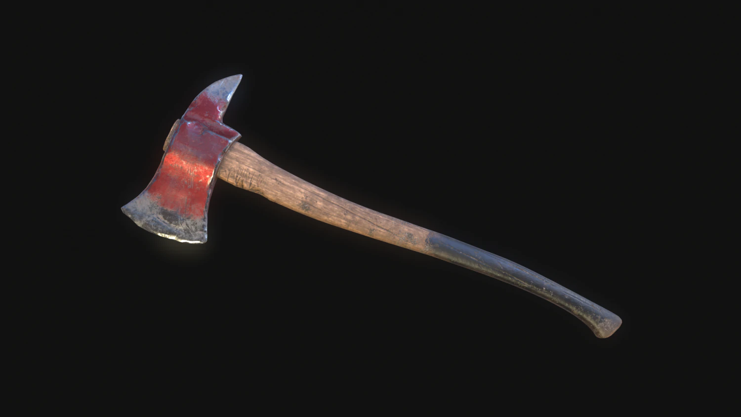 fire axe 3D Model .c4d .max .obj .3ds .fbx .stl .blend 