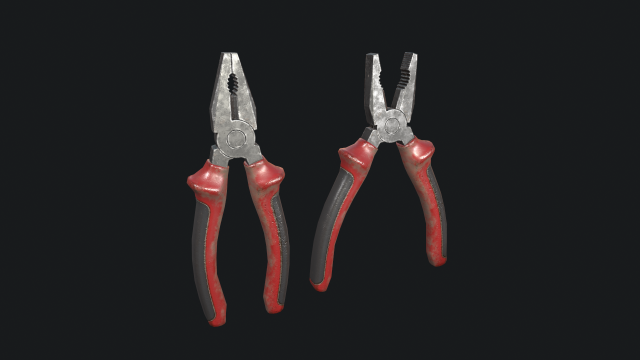 Pliers 3D मॉडल .c4d .max .obj .3ds .fbx .stl .blend