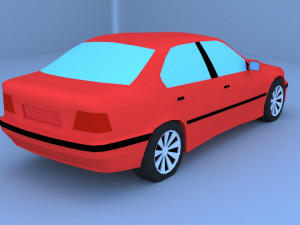 low poly e36 3D 모델