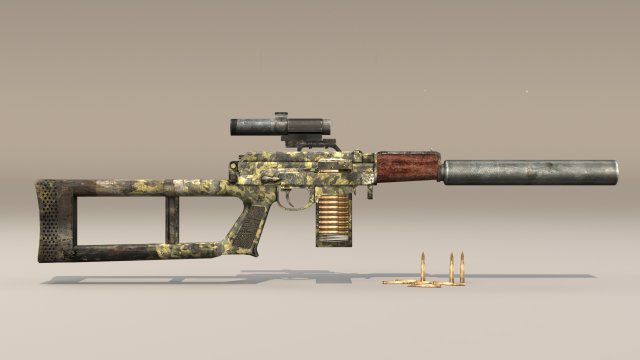 sniper 3D-Modell .c4d .max .obj .3ds .fbx .stl .blend 