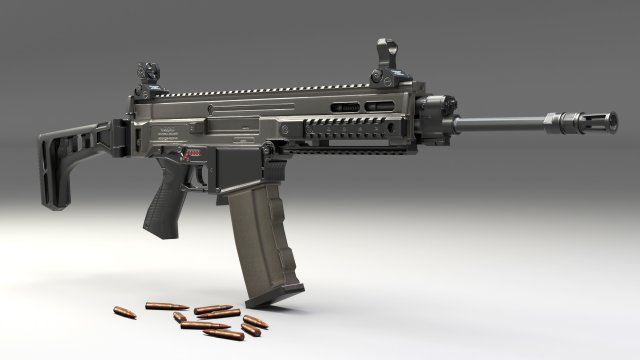 cz805 bren low-poly Model 3D .c4d .max .obj .3ds .fbx .stl .blend 