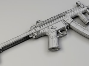 mp5k-pdw module - structural - low-poly 3D Model