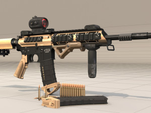 rifle model ar15 3D Model