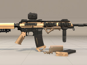 rifle model ar15 3D Модель