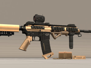 rifle model ar15 3D Модель