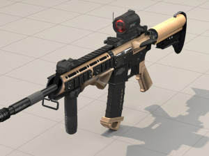 rifle model ar15 3D Модель