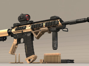 rifle model ar15 3D Модель
