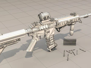 geweermodel ar15 3D Model
